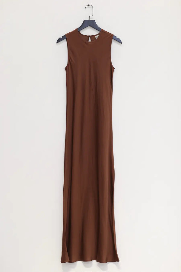BASERANGE dress DRDYT-VI-SP24 dark brown